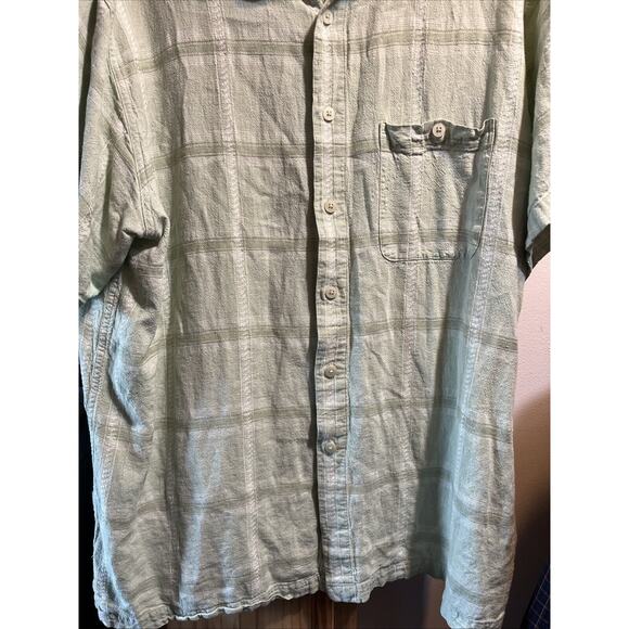 Ron Chereskin Men’s Green XXL Linen Rayon Short Sleeve Hawaiian Shirt Outdoor - Picture 6 of 10